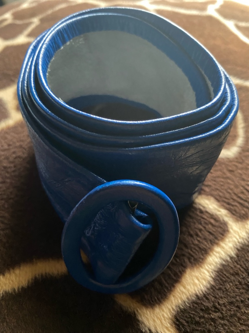 Vintage Astor 80’s Royal Blue Leather Belt